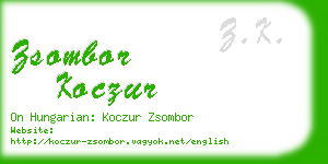 zsombor koczur business card